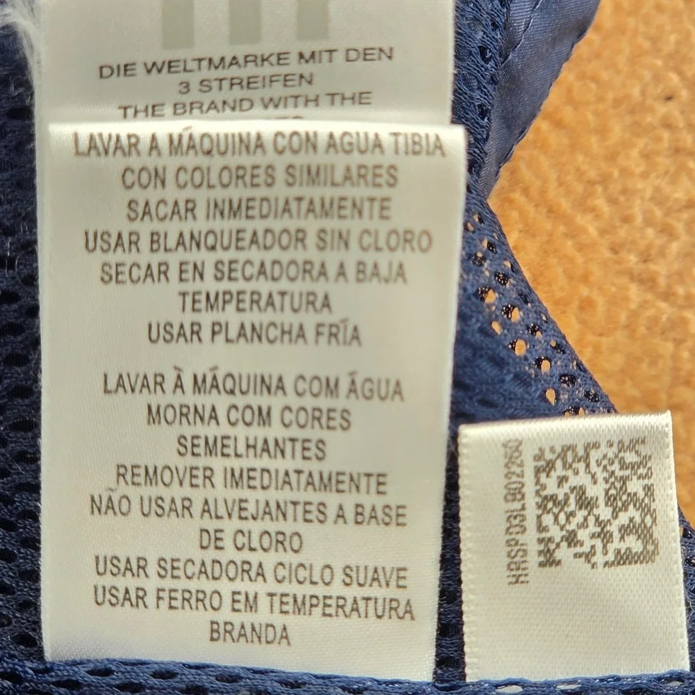 Adidas Mens Navy Blue 3-Stripe Hooded Mesh Lined Windbreaker Jacket Large 544144